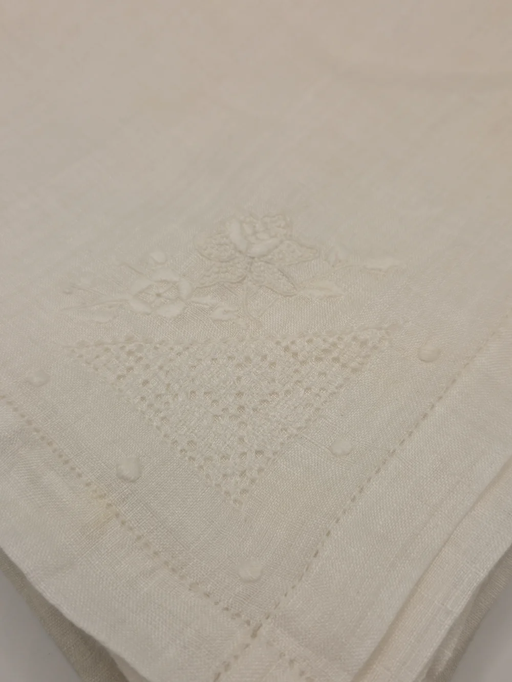 White Linen Table Napkins Set Of 8
